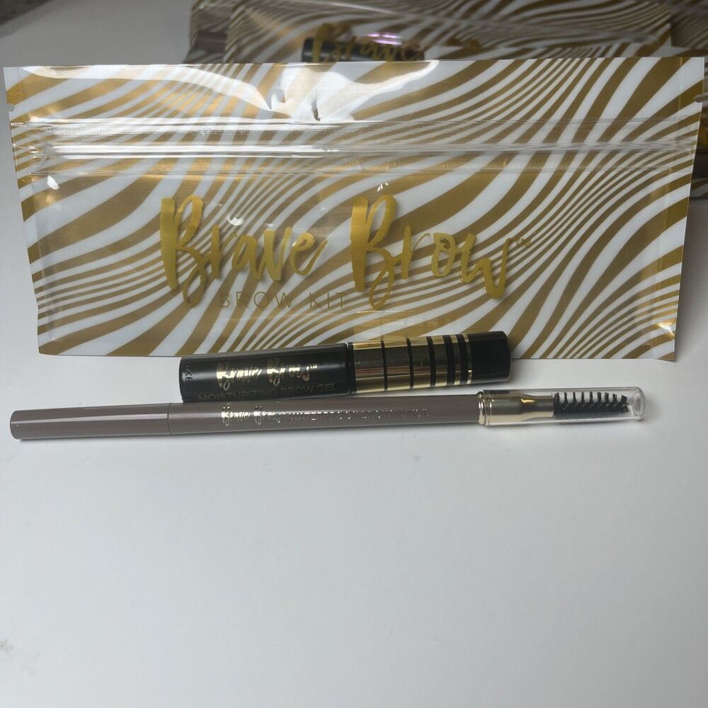 Belle Beauty Brave Brow Taupe Waterproof Eyebrow Pencil and Brave Brow Gel